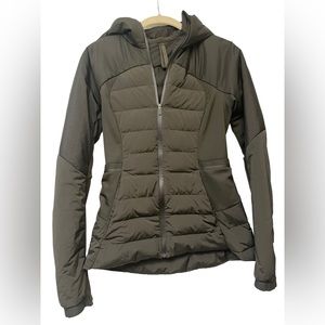 Lululemon Down For It All Jacket - Dark Olive - Size 6